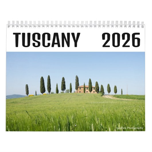 2026 Tuscany landscape photography  カレンダー (カバー)