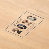 2026 Typography 4 Image Acrylic Graduation  アクリル招待状 (レイダウン)