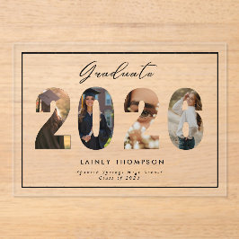 2026 Typography 4 Image Acrylic Graduation  アクリル招待状