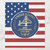 2026 USA 250 Years - Golden Gate - Commemorative ワインラベル (シングルラベル)