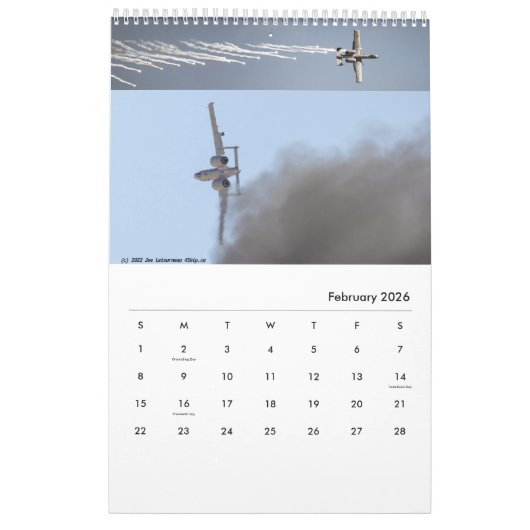 2026 USAF Calendar カレンダー (2月 2026)