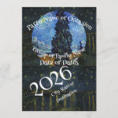 2026 Vacation Trip Tour Road Dinner Wine Ship Date 招待状 (正面)