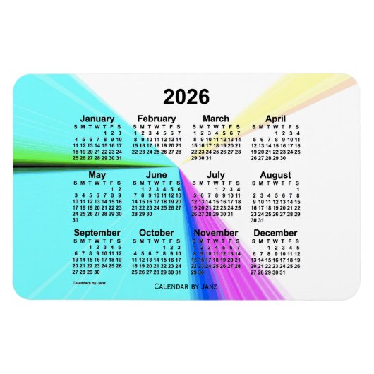 2026 Vanishing Point Calendar by Janz 4x6マグネット マグネット (横)