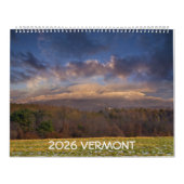 2026 Vermont Calendar カレンダー (カバー)