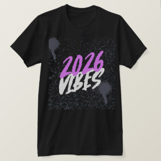 2026 Vibes New Year Paint Drip Graphic  Tシャツ