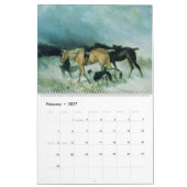 2026 Vintage Borzoi Art Calendar カレンダー (2月 2027)