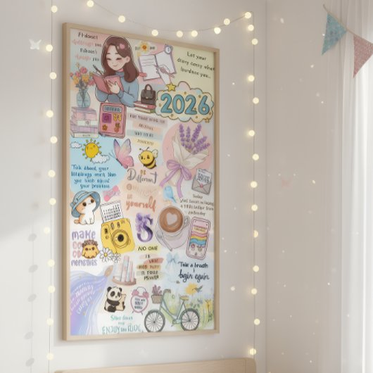 2026 Vision Board Collage ポスター