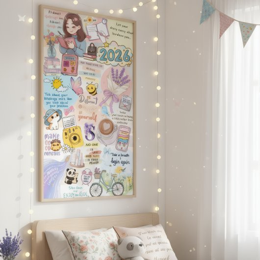 2026 Vision Board Poster  ポスター