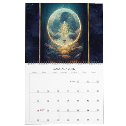 2026 Visionary Dimensions 2 Surreal Art Calendar カレンダー (1月 2026)