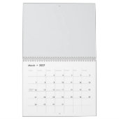 2026 Watercolor Botanical Calendar – Elegant Minim カレンダー (3月 2027)