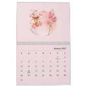 2026 Watercolor Flower Calendar カレンダー (1月 2027)