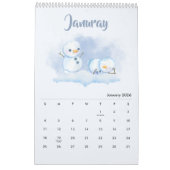 2026 Watercolor Seasons Calendar カレンダー (1月 2026)
