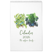 2026 Watercolor Succulent & Leaf Calendar | Botani カレンダー (カバー)