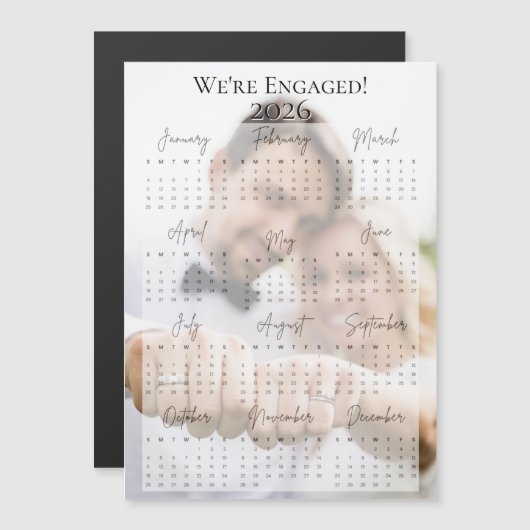 2026 We're Engaged Holiday Photo Calendar (正面/裏面)