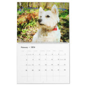 2026 West Highland Terrier Dogs Westie Lover Gift カレンダー (2月 2026)