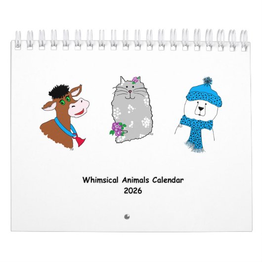 2026 Whimsical Animals Calendar ... カレンダー (カバー)