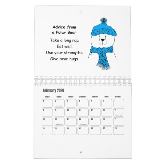 2026 Whimsical Animals Calendar ... カレンダー (2月 2026)