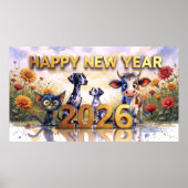 2026 Whimsical Animals Print/Samsung Frame TV Art ポスター (正面)