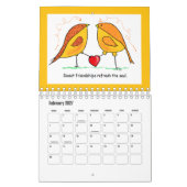 2026 Whimsical Birds Calendar . . . カレンダー (2月 2027)