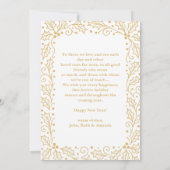2026 White & Antique-Gold Family New Year Photo シーズンカード (裏面)