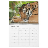 2026 Wild Tiger カレンダー (2月 2027)