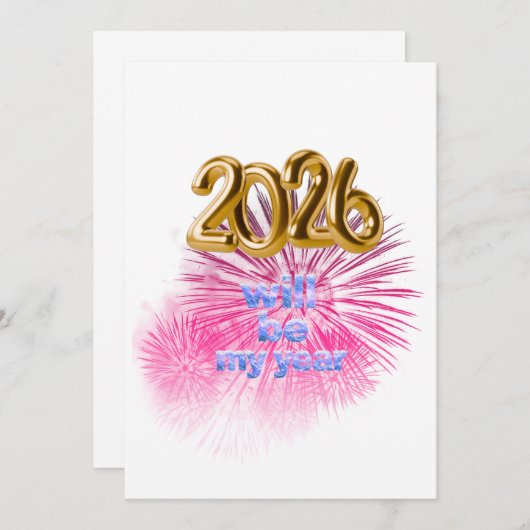 2026 Will Be My Year 招待状 (正面/裏面)
