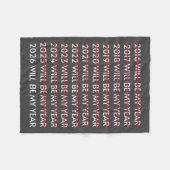 2026 Will Be My Year Funny Checklist  フリースブランケット (正面(横))