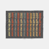 2026 Will Be My Year Funny Humor New Year Quote  フリースブランケット (正面(横))