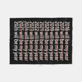 2026 Will Be My Year Funny Humor New Year Quote Re フリースブランケット (正面(横))