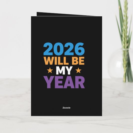 2026 Will Be My Year Inspirational New Beginnings カード (裏面)