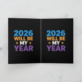 2026 Will Be My Year Inspirational New Beginnings カード (内部)