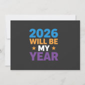 2026 Will Be My Year Inspirational New Beginnings 招待状 (正面)