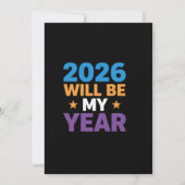 2026 Will Be My Year Inspirational New Beginnings 招待状 (裏面)