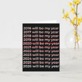 2026 Will Be My Year Motivational Funny New Year 2 カード (黄色い花)