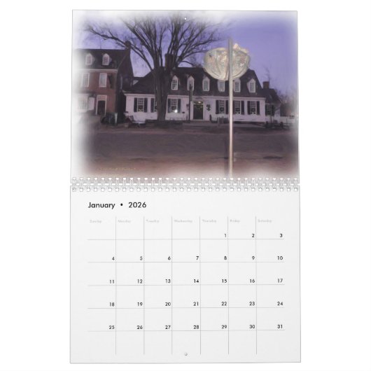 2026 Williamsburg Oils Calendar カレンダー (1月 2026)