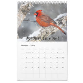 2026 Wisconsin Birds Calendar カレンダー (2月 2026)