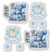 2026 Year Blue Up to Snow Good  シール (正面)