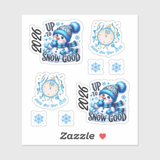 2026 Year Blue Up to Snow Good  シール (シート)