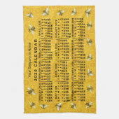 2026 Year Calendar Bee Honeycomb Apiary Custom キッチンタオル (縦)