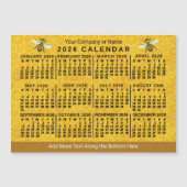 2026 Year Calendar Bee Honeycomb Apiary Custom マグネット招待状 (正面)