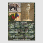 2026 Year Calendar Camouflage Add 3 Custom Photos マグネット招待状 (正面)