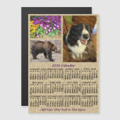 2026 Year Calendar Coffee Beans 3 Photos Magnet (正面/裏面)