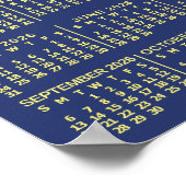 2026 Year Calendar Starry Night or Add Your Photo ポスター (角)