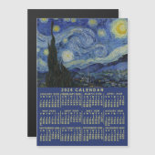 2026 Year Calendar Starry Night or Photo Magnet (正面/裏面)
