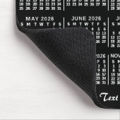 2026 Year Monthly Calendar Black Custom 2 Photos マウスパッド (コーナー)