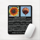 2026 Year Monthly Calendar Black Custom 2 Photos マウスパッド (マウス)