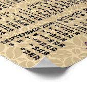 2026 Year Monthly Calendar Coffee Beans 3 Photos ポスター (角)