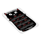 2026 Year Monthly Calendar Mid-Century Black Cat マグネット (右側)