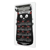 2026 Year Monthly Calendar Mid-Century Black Cat ミニクリップボード (アングル2)