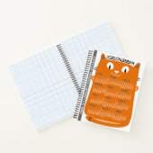 2026 Year Monthly Calendar Mid-Century Orange Cat ノートブック (内部)